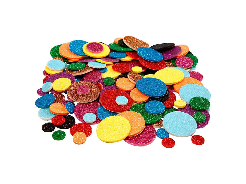 Creativ Company Foam Shapes Glitter Circles 150pcs.