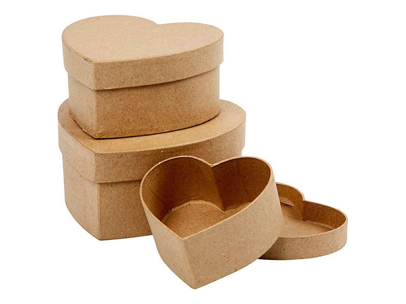 Creativ Company Hearts Boxes Papier-mache 3pcs.