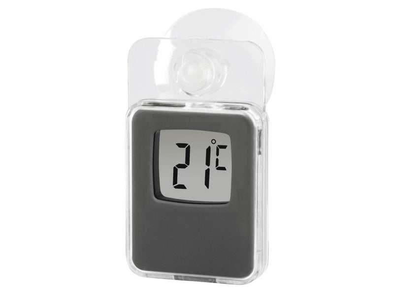 Hama Window Thermometer for Indoors and Outdoors Digital 7.5 x 4.6 cm grey