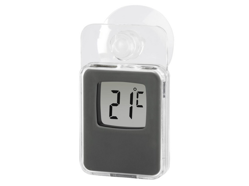 Hama Window Thermometer for Indoors and Outdoors Digital 7.5 x 4.6 cm grey