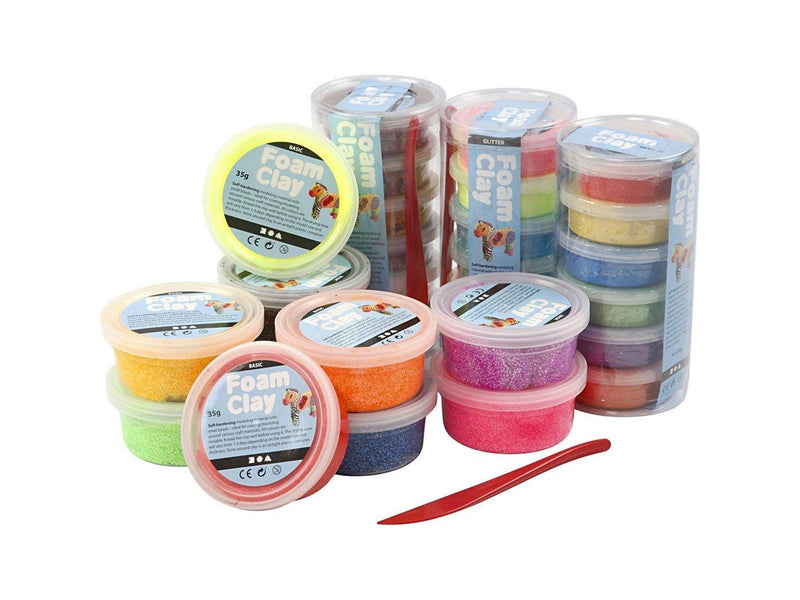 Creativ Company Foam Clay - Assorted Colours - 28 tubs