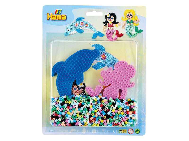 Hama Beads Set - Mermaids with Dolphin 1100 pcs
