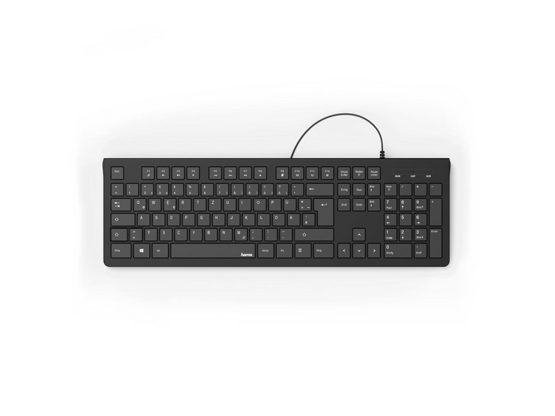 Hama "KC-200" Basic Keyboard black QWERTZ - Tastaturen - Deutsch - Schwarz