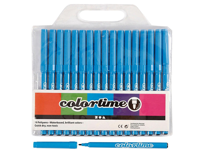 Creativ Company Colortime Tusch Light Blue Markers 18pcs.