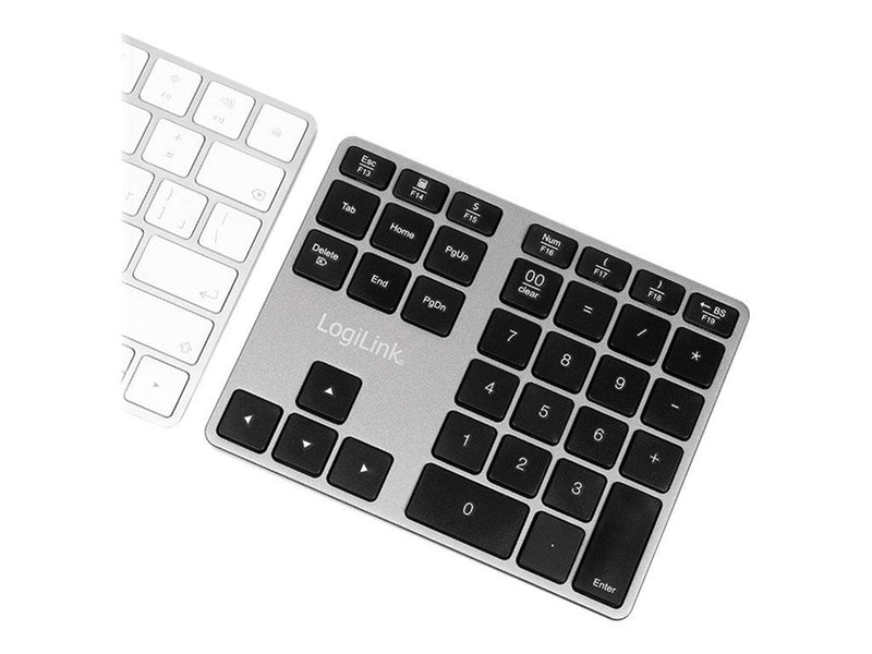 LogiLink Keypad Bluetooth aluminum space grey - Numpad - Grau