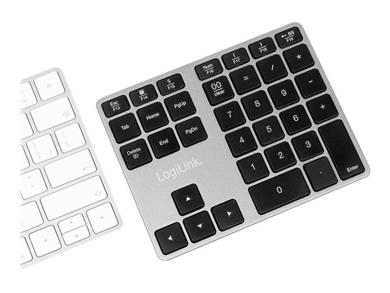 LogiLink Keypad Bluetooth aluminum space grey - Numpad - Grau