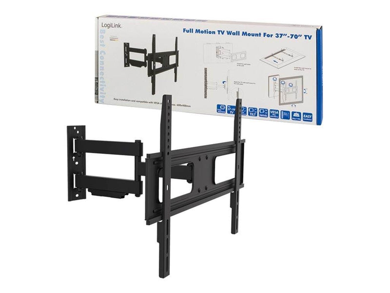 LogiLink TV wall mount 37–70" tilt swivel 50 kg max. 50 kg 70" 200 x 200 mm