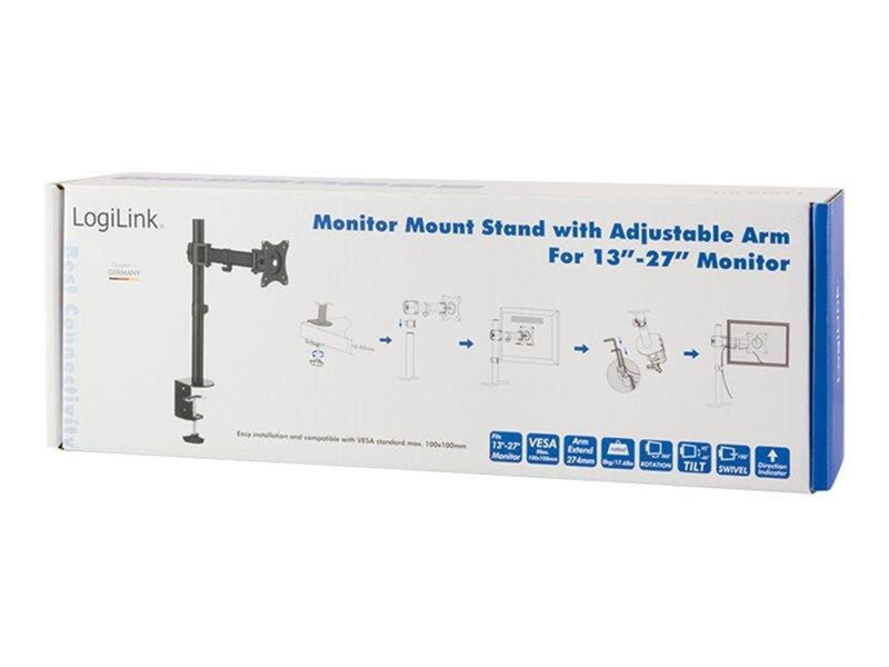 LogiLink Monitor mount 13–27" steel arm length: 274 mm