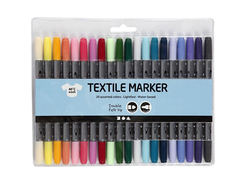 Creativ Company Textile Pens - Extra Colors 20pcs.