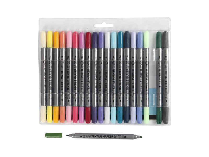 Creativ Company Textile Pens - Extra Colors 20pcs.