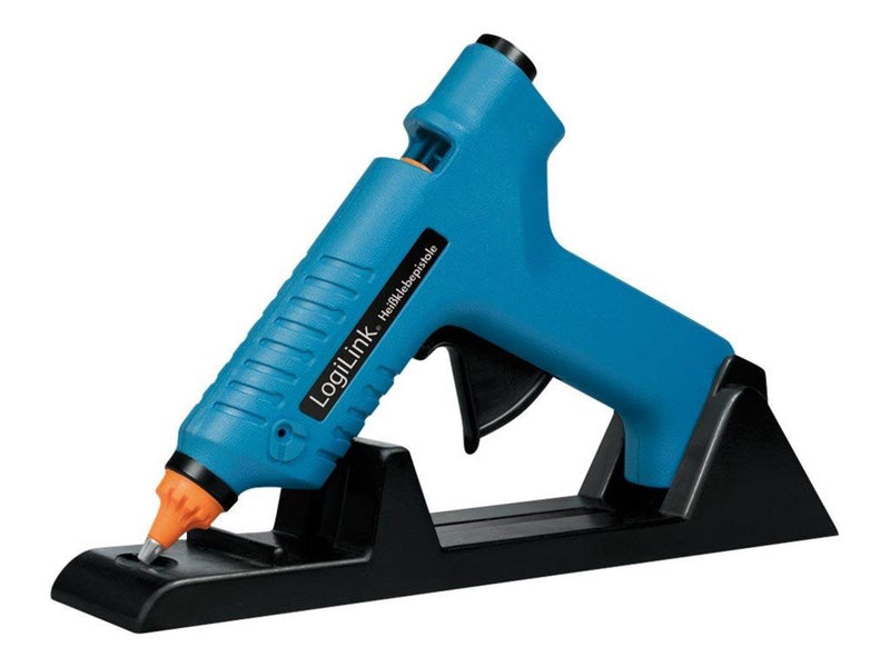 LogiLink Hot glue gun wireless 80 W with station blue