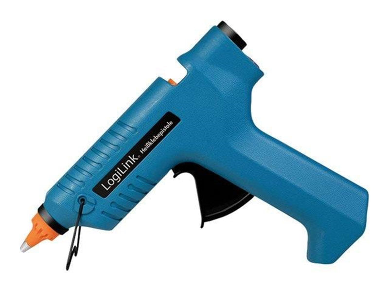 LogiLink Hot glue gun wireless 80 W with station blue