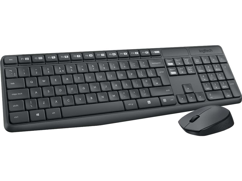 Logitech MK235 Wireless Combo - US - Tastatur & Maus Set - Englisch - US - Grau