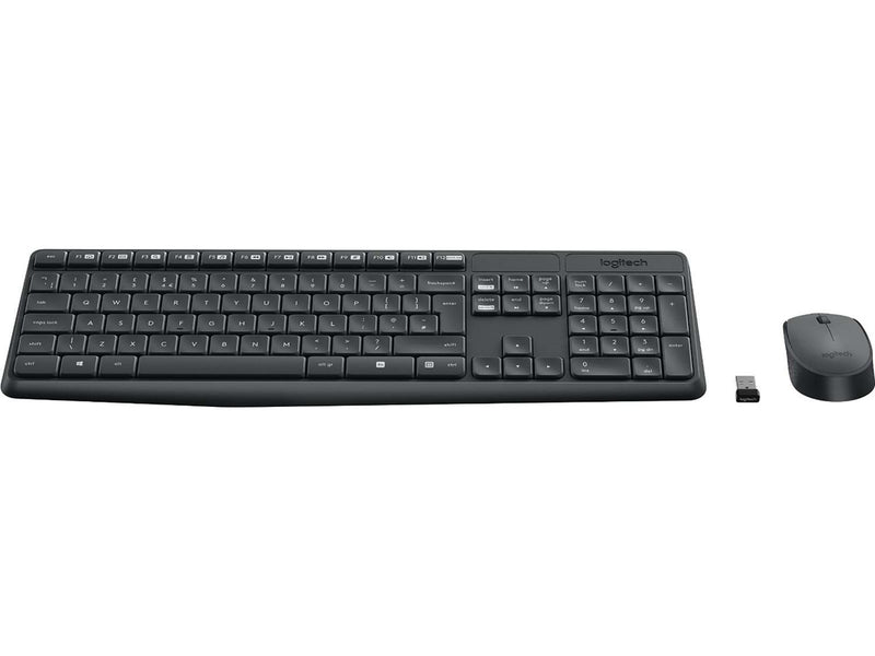 Logitech MK235 Wireless Combo - US - Tastatur & Maus Set - Englisch - US - Grau