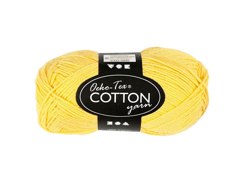 Creativ Company Cotton yarn Yellow 50gr 170m