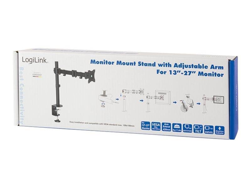 LogiLink Monitor mount 13–27" steel arm length: 428 mm