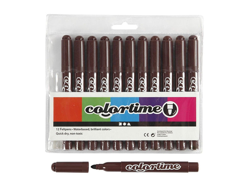 Creativ Company Dark brown Jumbo markers 12pcs.