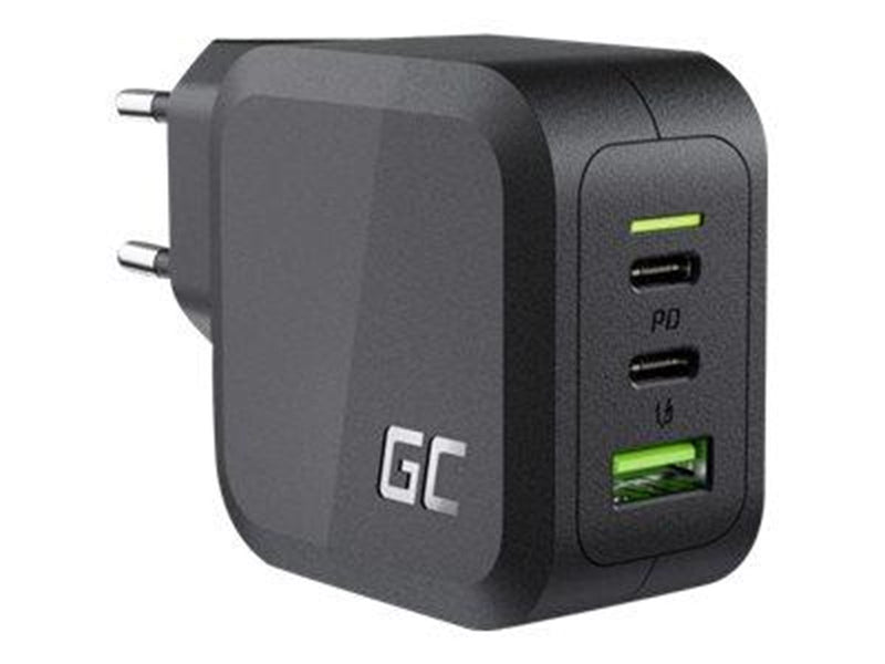 Green Cell power adapter - PowerGaN - USB 2 x USB-C - 65 Watt