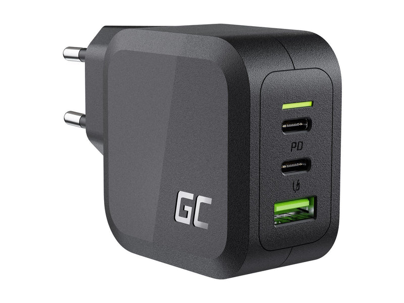Green Cell power adapter - PowerGaN - USB 2 x USB-C - 65 Watt