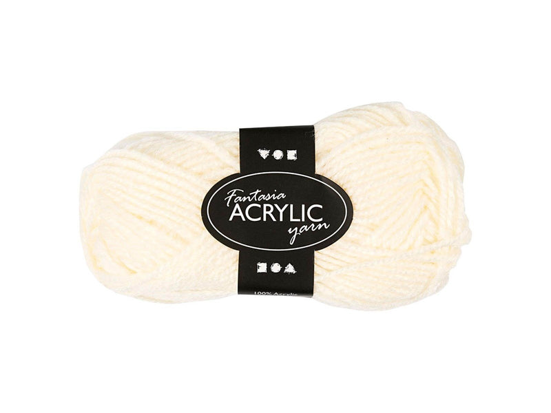 Creativ Company Acrylic yarn Off-White 50gr 80m
