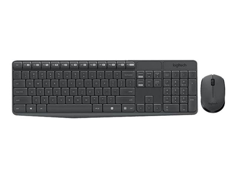 Logitech MK235 - keyboard and mouse set - Czech - Tastatur & Maus Set - Tschechisch - Schwarz