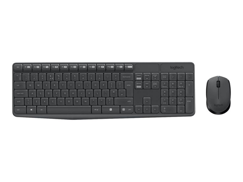 Logitech MK235 - keyboard and mouse set - Czech - Tastatur & Maus Set - Tschechisch - Schwarz