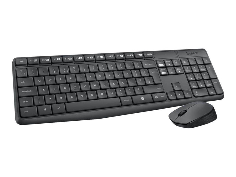 Logitech MK235 - keyboard and mouse set - Czech - Tastatur & Maus Set - Tschechisch - Schwarz