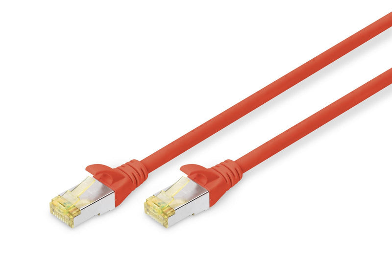 DIGITUS Patch-Kabel RJ-45 (M) zu RJ-45 (M) 10m Kupfer S/FTP Cat 6a rot (DK-1644-A-100/R)