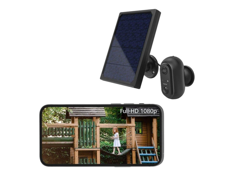 Hama WLAN Camera Outdoor Battery Solar Outdoor Camera with Motion Detector 1080p