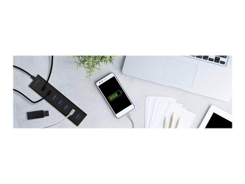 RaidSonic ICY BOX IB-HUB1700-U3 USB-Hubs - USB 3.2 - 7 - Schwarz