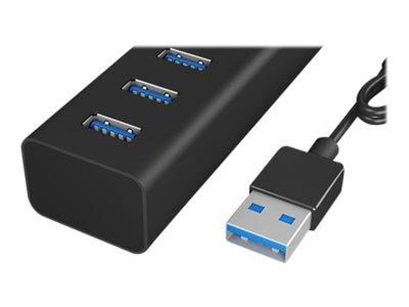 RaidSonic ICY BOX IB-HUB1700-U3 USB-Hubs - USB 3.2 - 7 - Schwarz