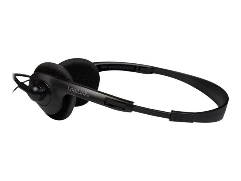 LogiLink Stereo headset 2x 3.5 mm headphone jack boom microphone eco box