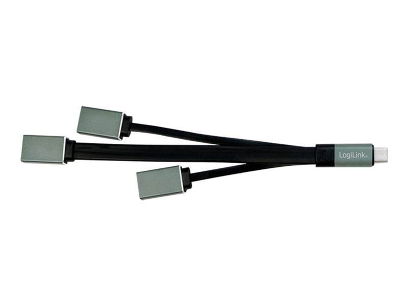LogiLink USB-C™ Hub 2x USB 2.0 AF + 1x USB 3.0 AF USB-Hubs - 3 - Grau