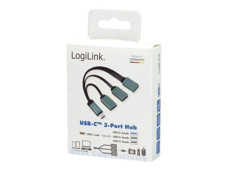 LogiLink USB-C™ Hub 2x USB 2.0 AF + 1x USB 3.0 AF USB-Hubs - 3 - Grau