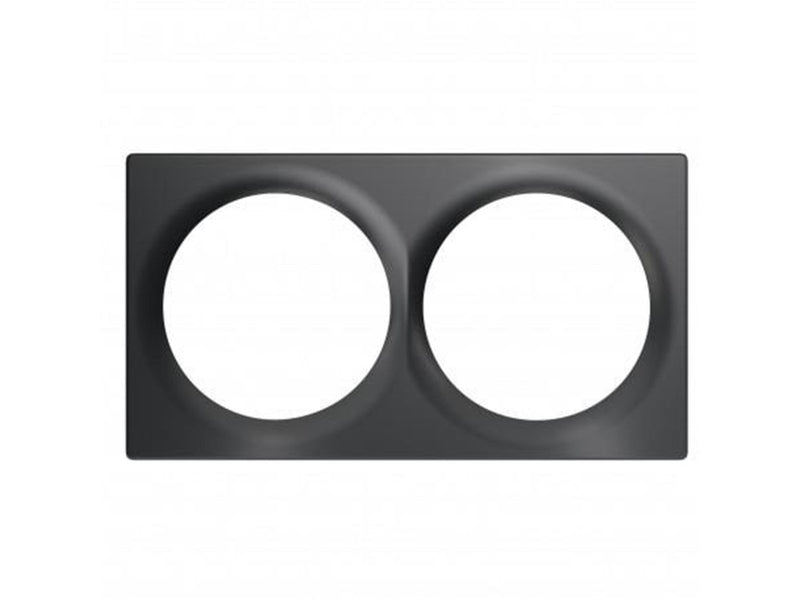 Fibaro Walli Line Double Cover Plate Anthracite