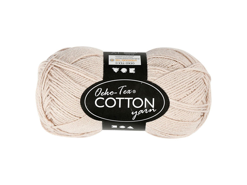 Creativ Company Cotton yarn Sand colour 50gr 170m