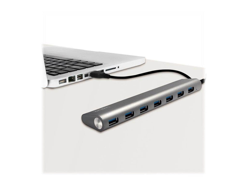 LogiLink USB 3.0 7-port hub with aluminum casing USB-Hubs - USB 3.2 - 7 - Grau