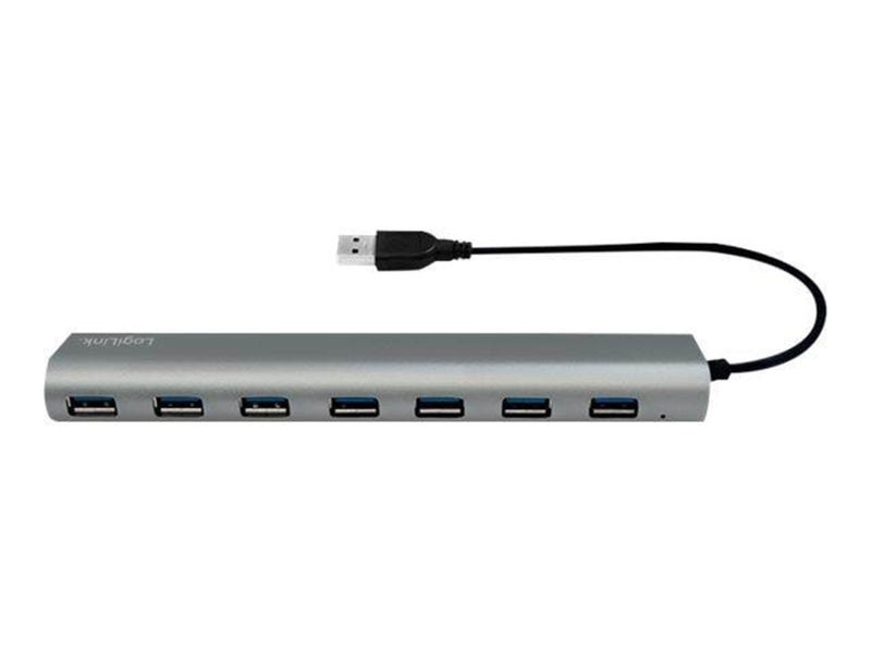 LogiLink USB 3.0 7-port hub with aluminum casing USB-Hubs - USB 3.2 - 7 - Grau