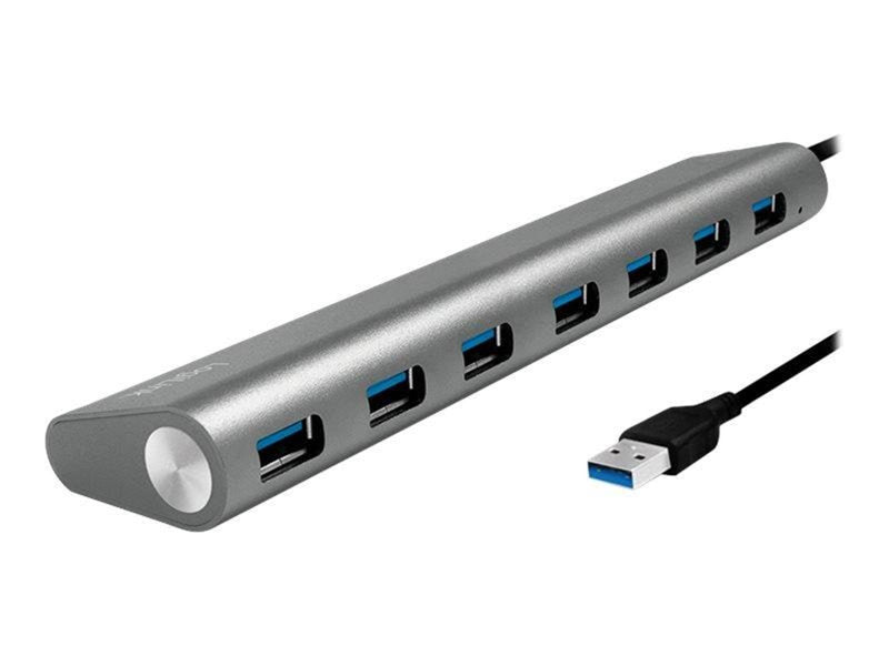 LogiLink USB 3.0 7-port hub with aluminum casing USB-Hubs - USB 3.2 - 7 - Grau