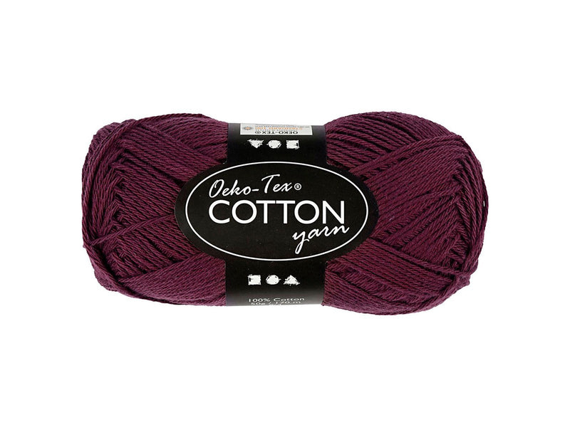 Creativ Company Cotton yarn Plum 50gr 170m