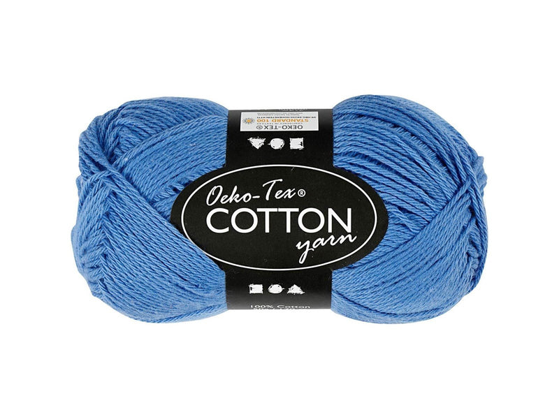 Creativ Company Cotton yarn Blue 50gr 170m