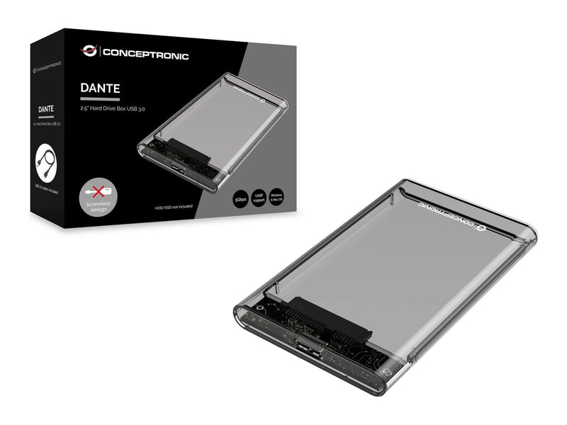 Conceptronics Conceptronic DANTE - storage enclosure - SATA - USB 3.2 (Gen 1)