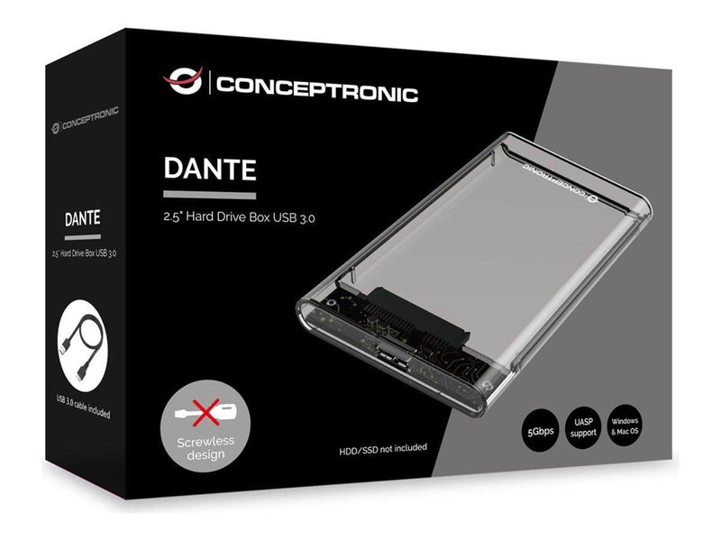Conceptronics Conceptronic DANTE - storage enclosure - SATA - USB 3.2 (Gen 1)