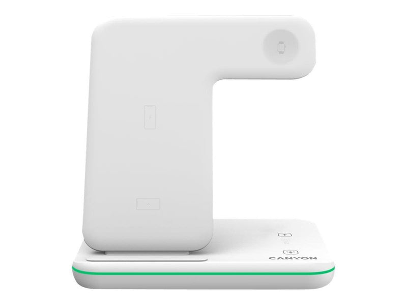 Canyon WS-303 wireless charging stand - 3-in-1 - 15 Watt - White