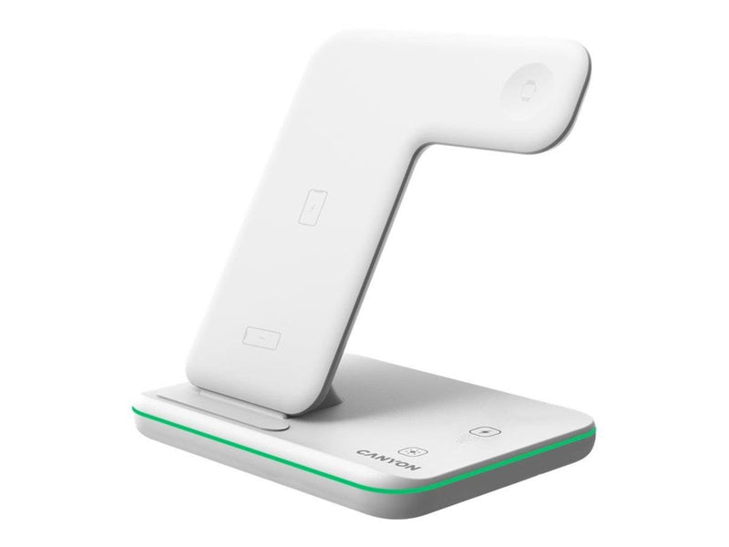 Canyon WS-303 wireless charging stand - 3-in-1 - 15 Watt - White