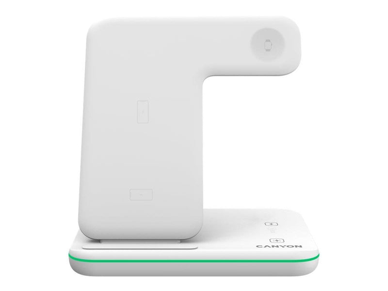 Canyon WS-303 wireless charging stand - 3-in-1 - 15 Watt - White