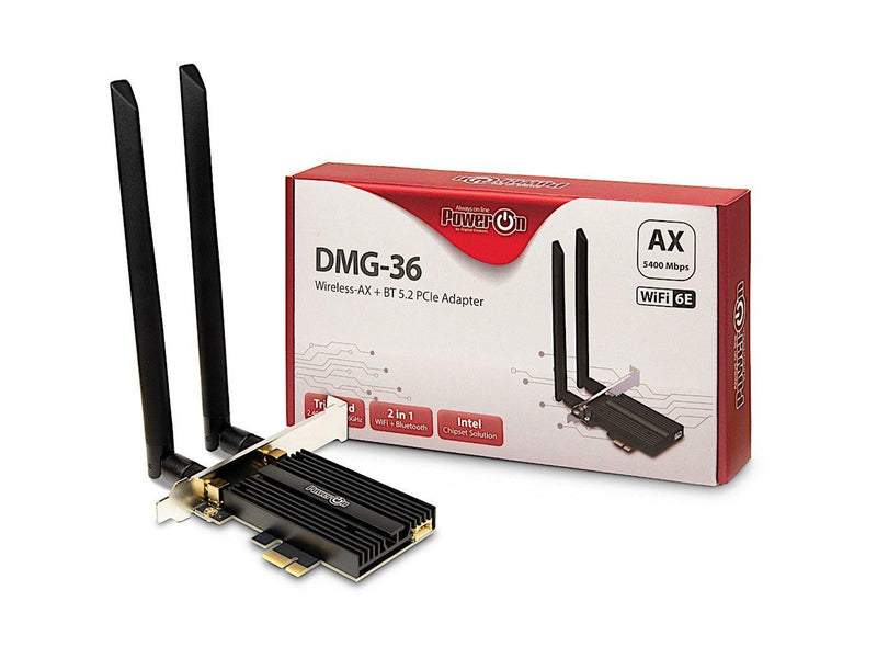 Inter-Tech DMG-36 Wi-Fi 6E + BT 5.2 PCIe adapter - 5400Mbps