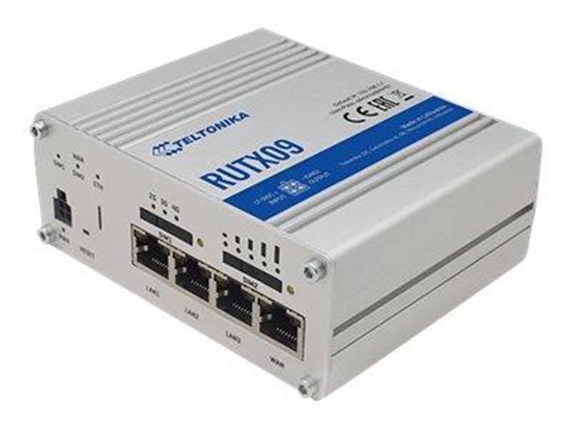 Teltonika RUTX09 - router - WWAN - DIN rail mountable - Router