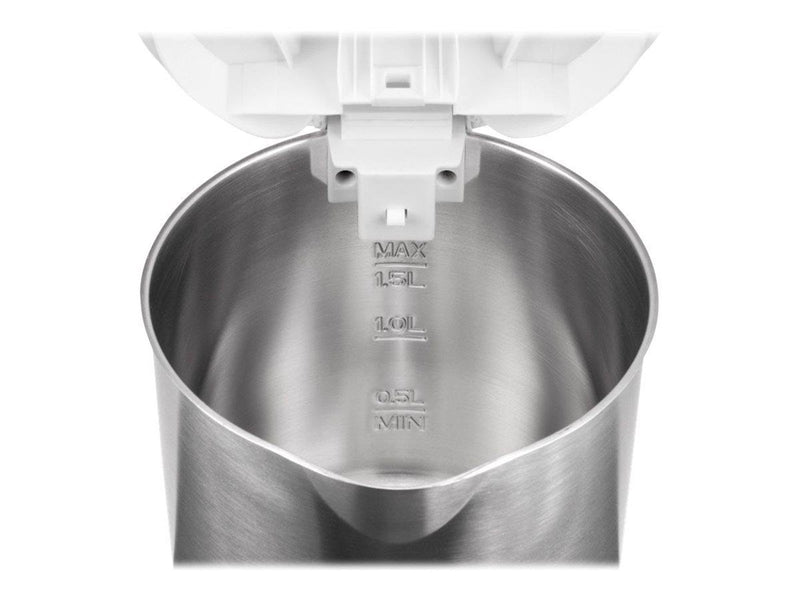 Unold Wasserkocher BLITZKOCHER - Rostfreier Stahl/Weiß - 2200 W