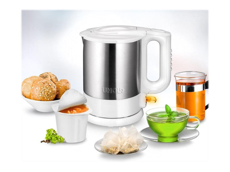 Unold Wasserkocher BLITZKOCHER - Rostfreier Stahl/Weiß - 2200 W